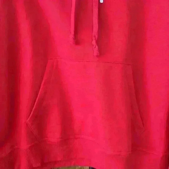 Champion Red Hooded Sweatshirt With Kangaroo Pockets Size L - Picture 4 of 8